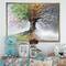 Designart - Tree with Four Seasons - Tree Painting Framed Canvas Art Print